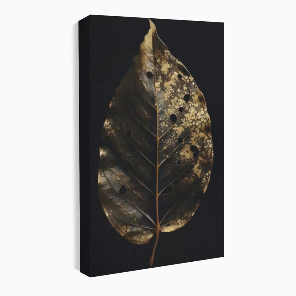 Tablou canvas cu tablou canvas cu frunza uscata, fara rama, pe sasiu de lemn